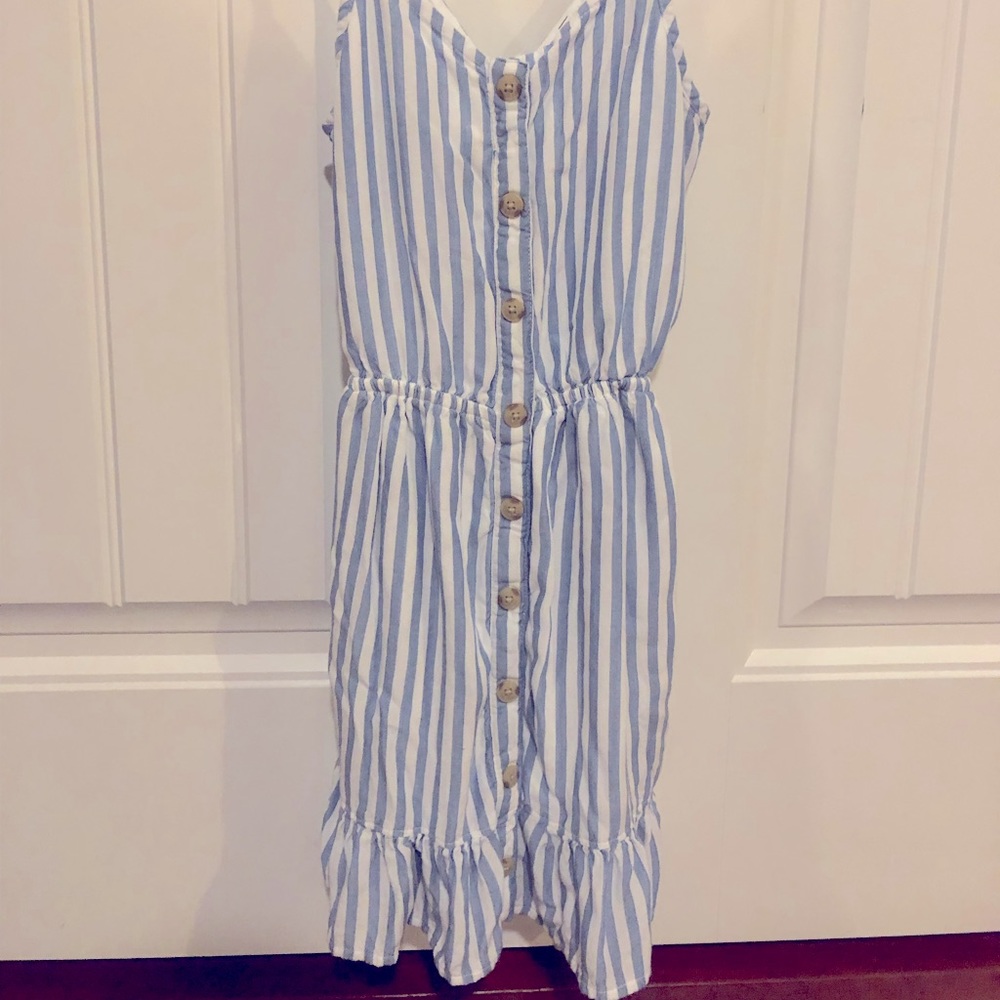 Abercrombie Kids Girls Blue & White Dress 9-10